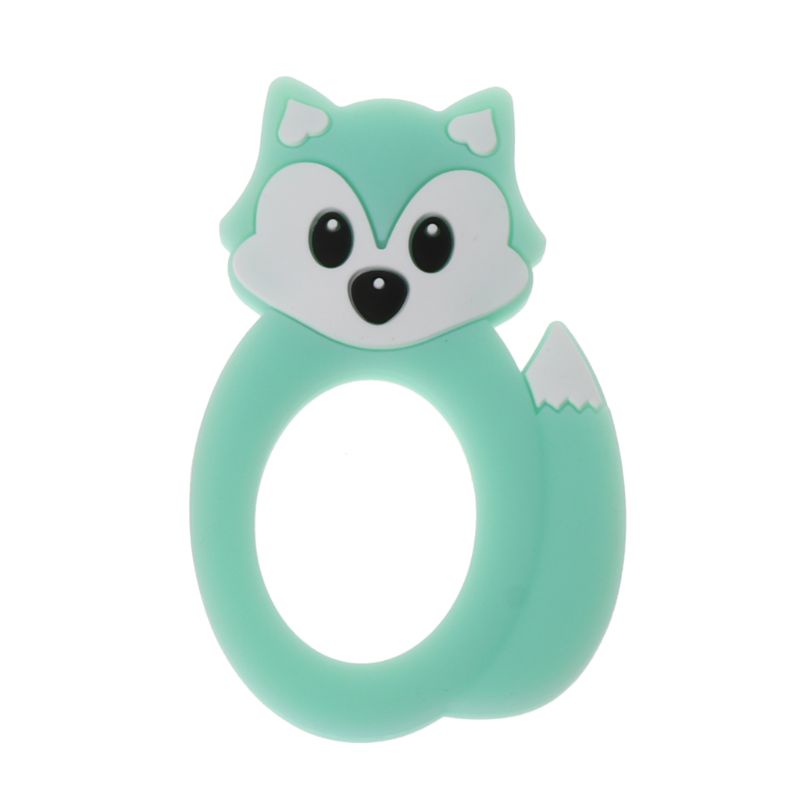 Haha Đồ Chơi Gặm Nướu Hình Cáo Bằng Silicone DIY Dành Cho Trẻ Em