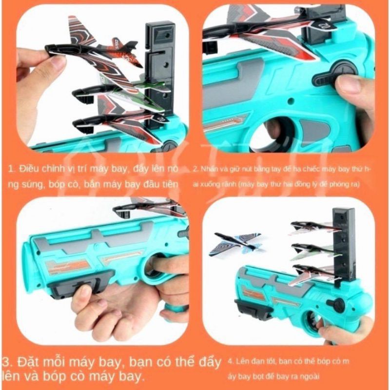 Đồ Chơi Súng Phóng Máy Bay 4 Tầng Cho Bé (Loại to)