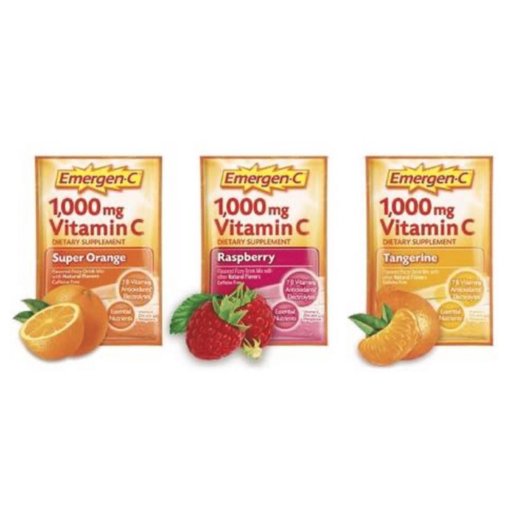 Tách lẻ bột pha Emergen-c 1000mg vitamin c sủi emergen America Mỹ livOn lypo spheric hộp 30 gói