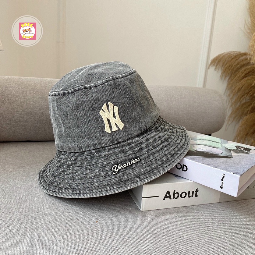 Mũ bucket NY bò Unisex logo nổi bật thiết kế đơn giản trẻ trung