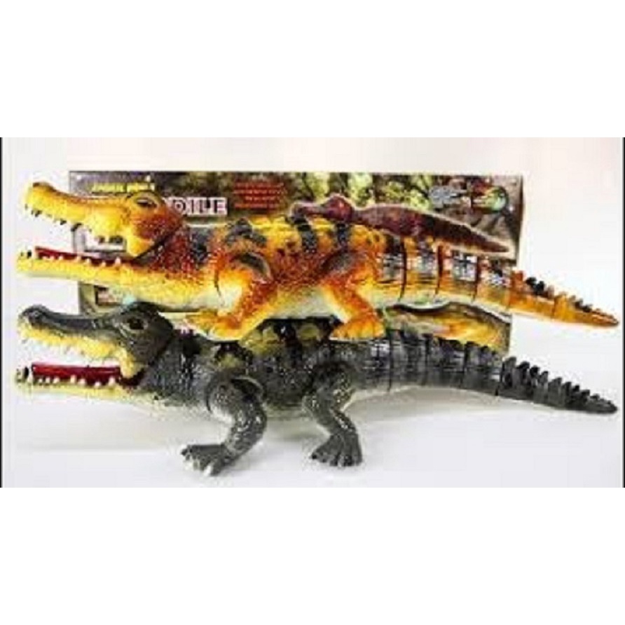 Đồ chơi cá sấu chạy pin phát nhạc có đèn loại đại kích thước 48x18x9cm siêu đẹp, chắc chắn dành cho bé trai và gái