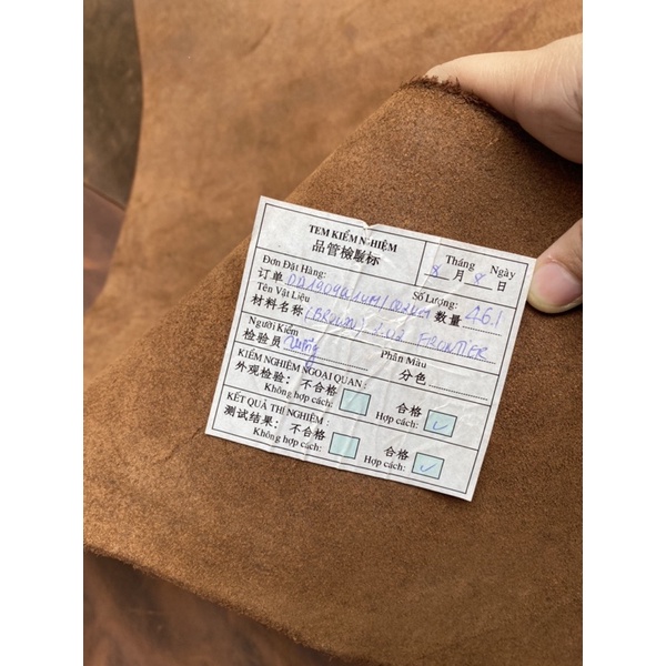 Da bò sáp ướt nâu