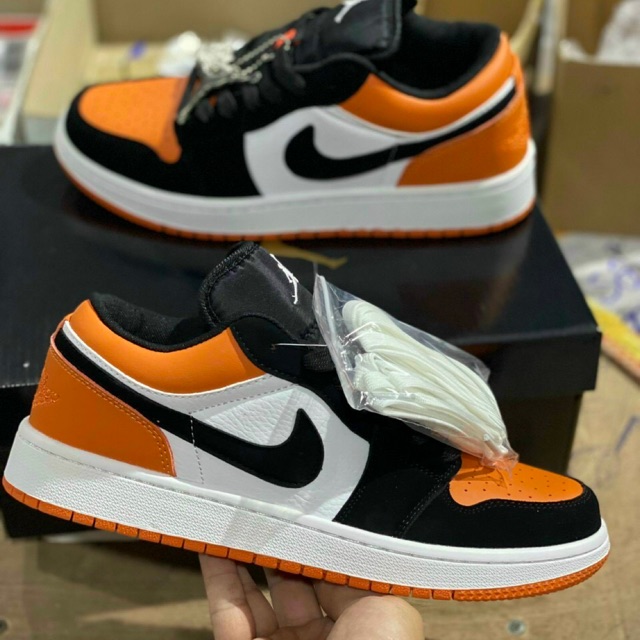 Giày thể thao AIR JORDAN 1 Low Sail University Gold Black MÀU CAM trắng L . ! ) "