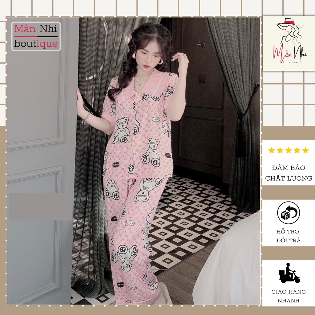 Bộ Pyjama cổ sen cao cấp đa dạng mẫu mã, Đồ ngủ cực kì Trendy trong mùa hè này - Mẫn Nhi Shop