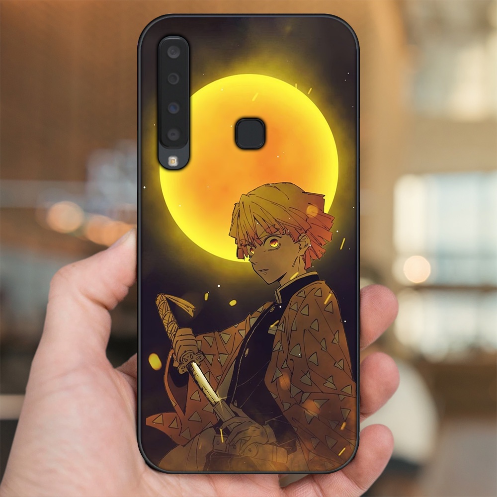 Ốp lưng Samsung A9 2018 viền đen in hình Zenitsu Kimetsu no Yaiba