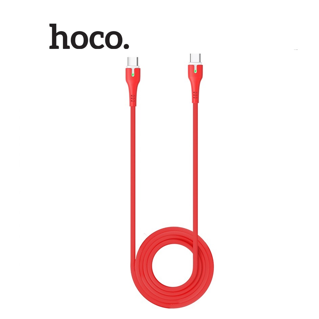 Cáp sạc Hoco X45 Type-C to Type-C sạc nhanh 3A/60W đèn Led dây TPE dài 1.8M cho Android (Đỏ)
