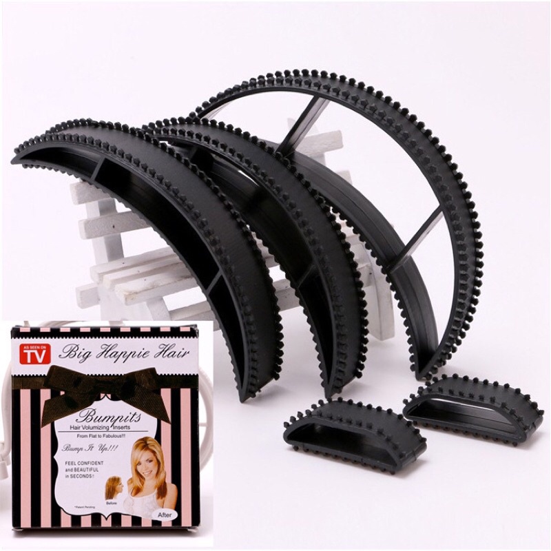 Kẹp phồng tóc mái,miếng độn tóc:mẫu bằng nhựa,set 5 hoặc 10 miếng