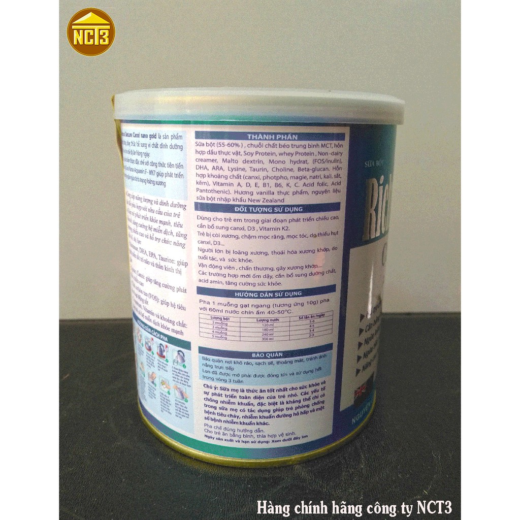 { BÁN GIÁ GỐC } Sữa Tăng Chiều Cao , Cân Nặng - RICHMOND BONCARE CANXI NANO MK7- Hộp 400g ( Hàng chính hãng công ty NCT3