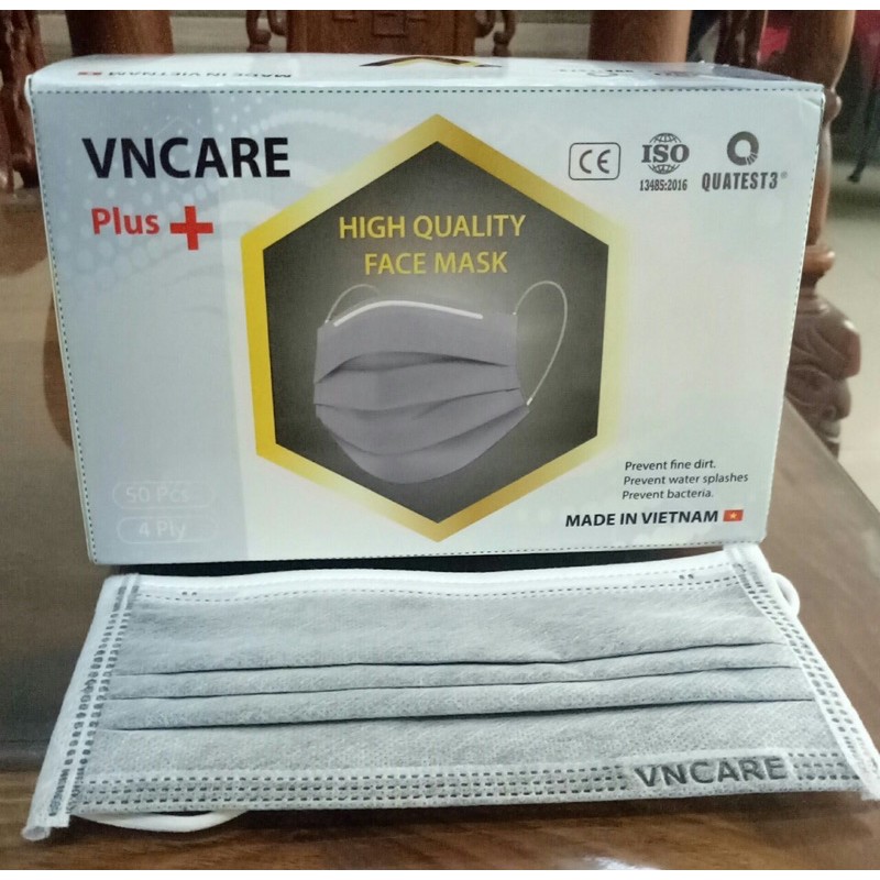 [Mã FAMAYFA2 giảm 10K đơn 50K] Combo 3 hộp khẩu trang màu xám VNCARE (Chính hãng) | BigBuy360 - bigbuy360.vn