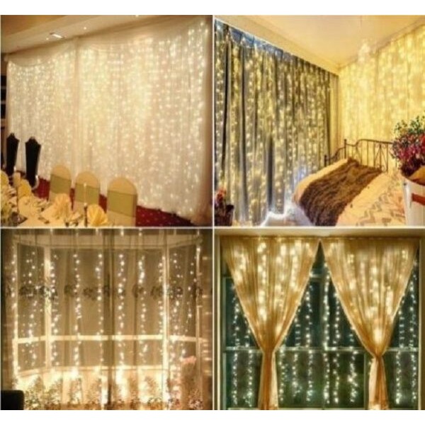 ĐÈN LED MÀNH THẢ TRANG TRÍ 8mx0.6m 40 SỢI ÁNH SÁNG VÀNG, dây led Trang trí quán cà phê, nhà hàng