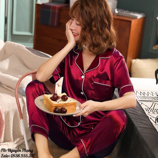 Đồ bộ phi piyama big size ngắn quần dài