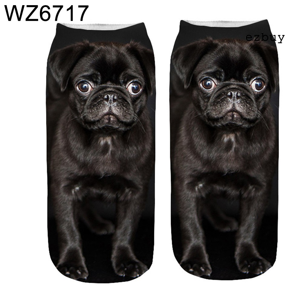 Vớ Cổ Ngắn In Hình Chó 3d Cho Nam Và Nữ