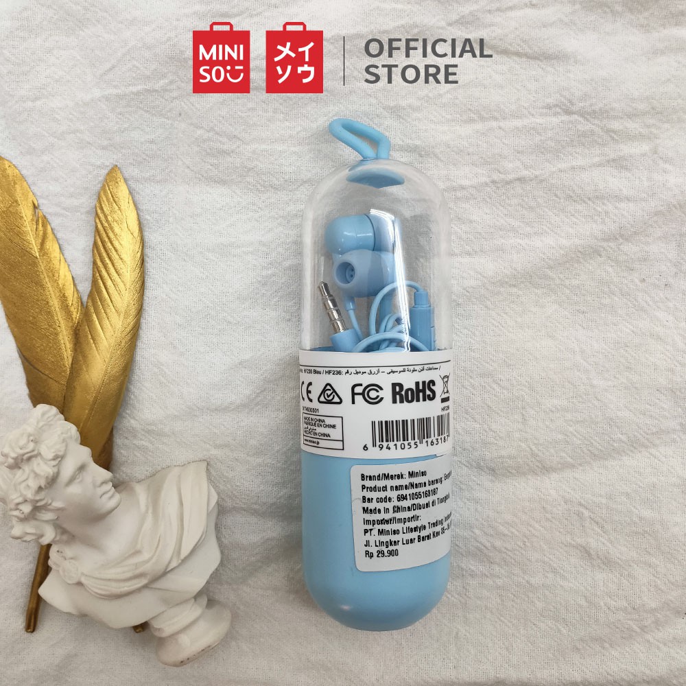 Miniso Tai nghe loại nhét tai kểt nối dây HF236 nhiều màu sắc