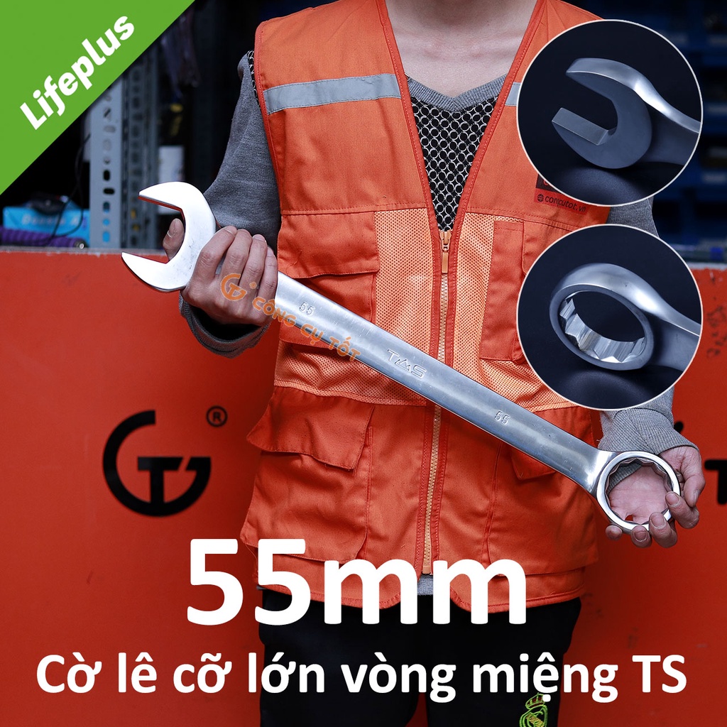 Cờ lê vòng miệng 55mm chuyên tháo lắp máy móc thiết bị lớn