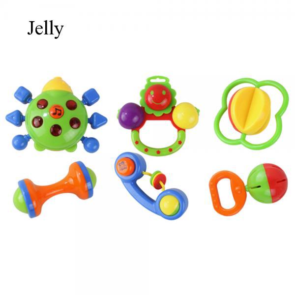 6 PCS Baby Kids Educational Toy Musical Instrument Bell Shaking for Babies J339