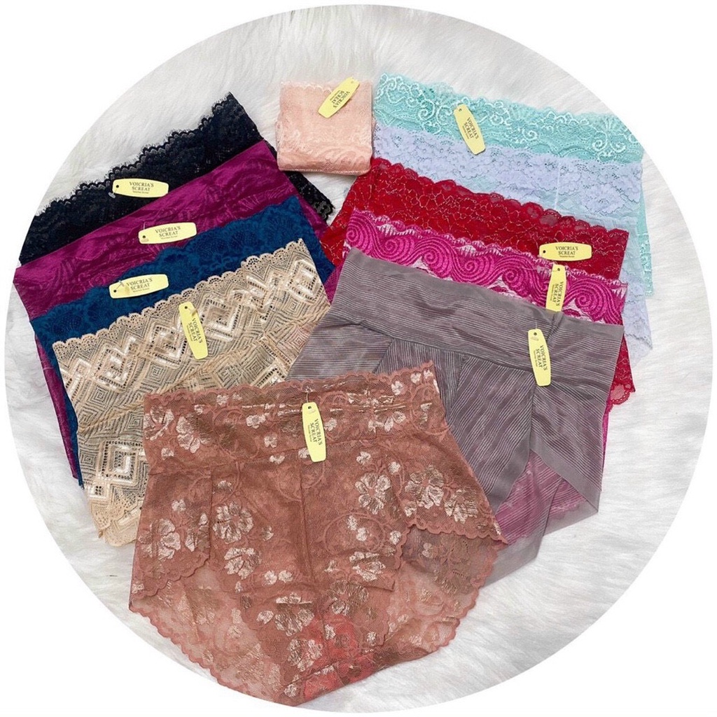 Combo 10 Quần lót nữ ren Cạp cao sexy xuyên thấu, quyến rũ, gợi cảm-Monsta F