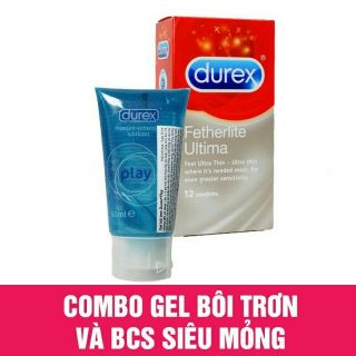 Combo gen bôi trơn durex play + BAOCAOSU Fetherlite Ultima