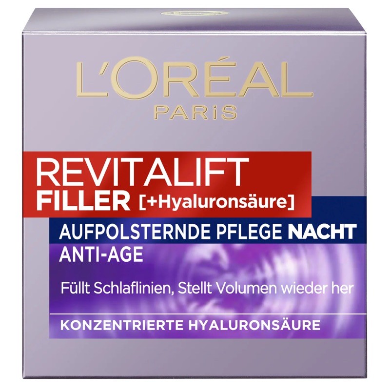 Kem dưỡng da chống lão hóa, cấp nước chuyên sâu Loreal Revitalift Filler(+HA), 50ml, hàng nội địa Đức