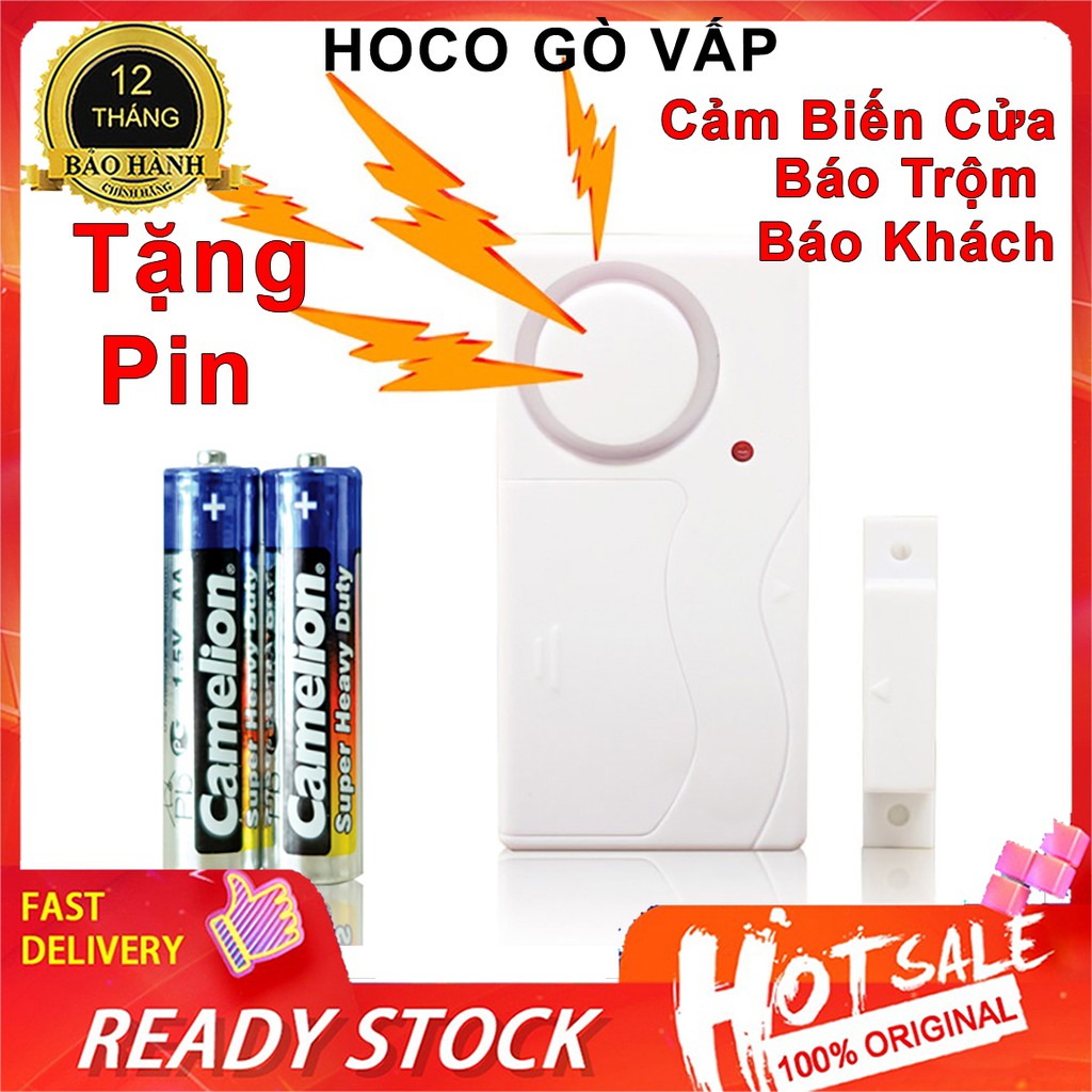 ⚡NowShip⚡ Chuông Báo Động Chống Trộm - Cảm Biến Từ Gắn Cửa Có 4 Chế Độ Báo Trộm Báo Khách