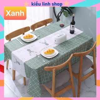 Tấm khăn trải bàn khăn trải bàn vintage kẻ caro nhựa PVC chống thấm nước nhiều màu tinh tế 88107 Kiều Linh Shop