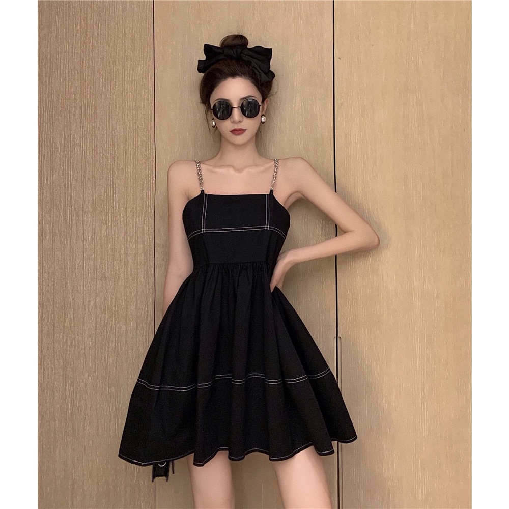 Set đồ nữ gồm đầm hai dây áo khoác ngoài croptop  Áo nữ kiểu ngắn phối váy maxi trẻ trung GuuZ
