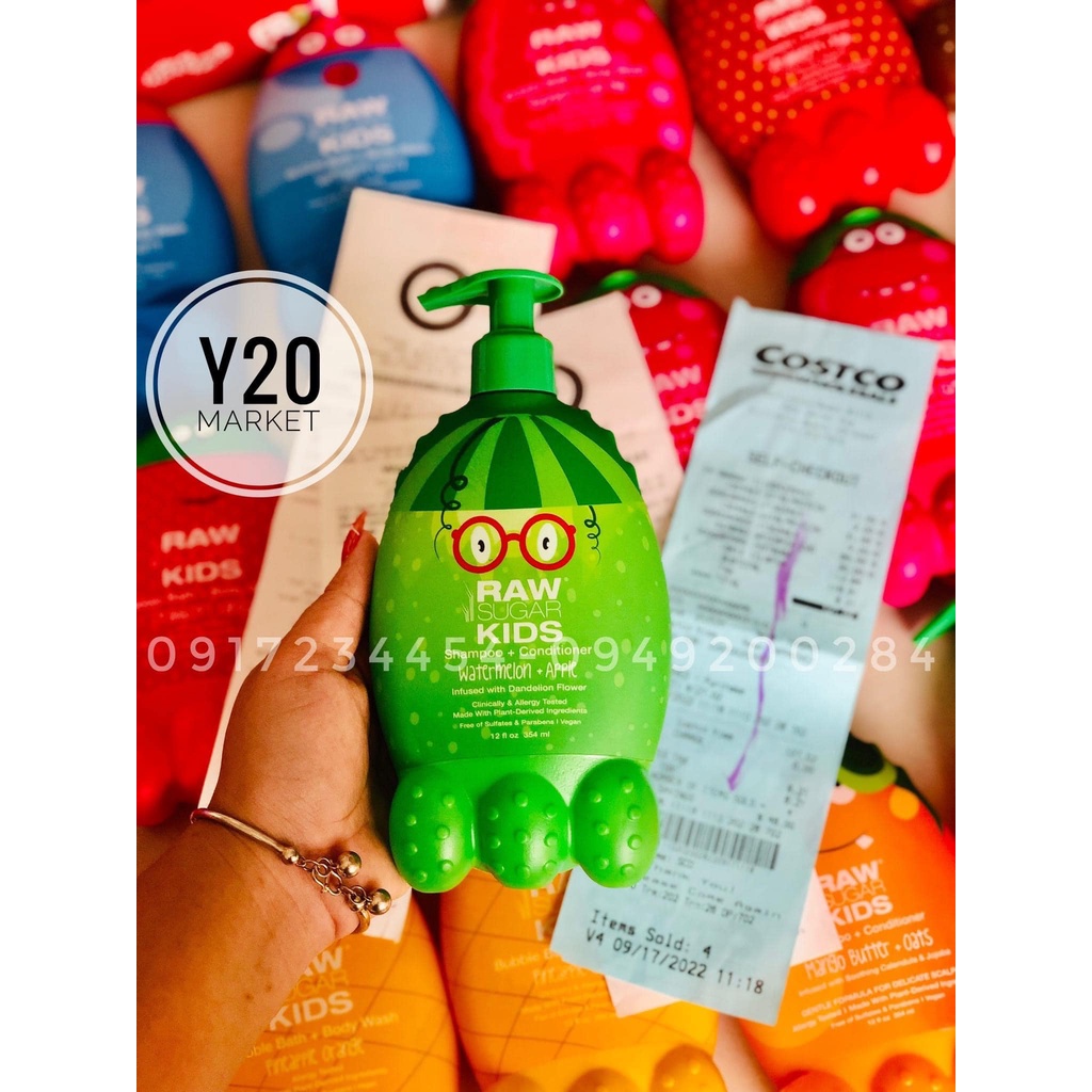 DẦU GỘI XẢ CHO BÉ RAW KIDS MỸ