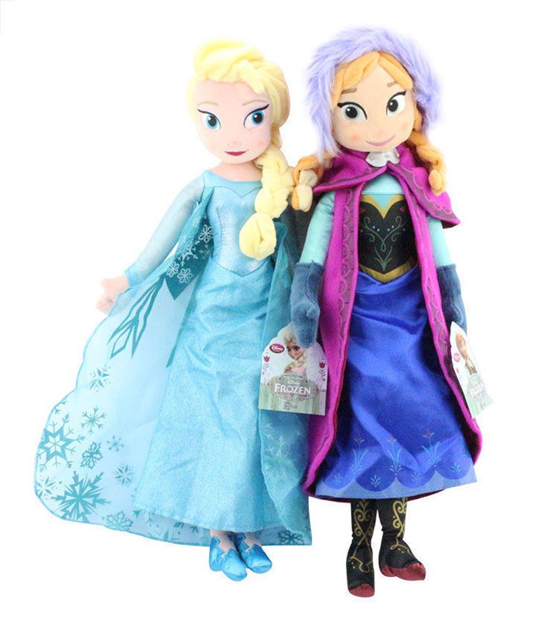 Búp bê nhồi bông hình Elsa và Anna 40 / 50cm