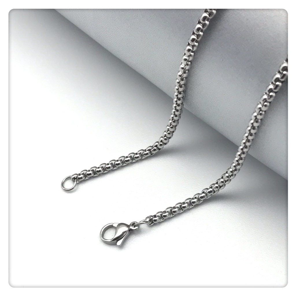 Dây chuyền nam Thép Titan sợi bông dừa 3MM phong cách hiphop phối đồ cực chất - Vòng cổ Titanium Steel Không Gỉ Unisex