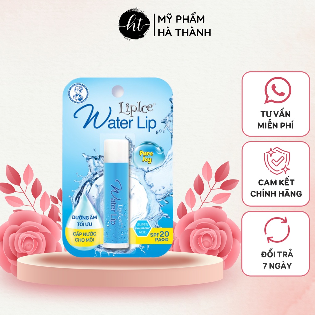 Son Dưỡng Không Màu LipIce Water Lip 4.3g Hàng Chính Hãng Mềm Môi Căng Mọng Dưỡng Ẩm - HT183