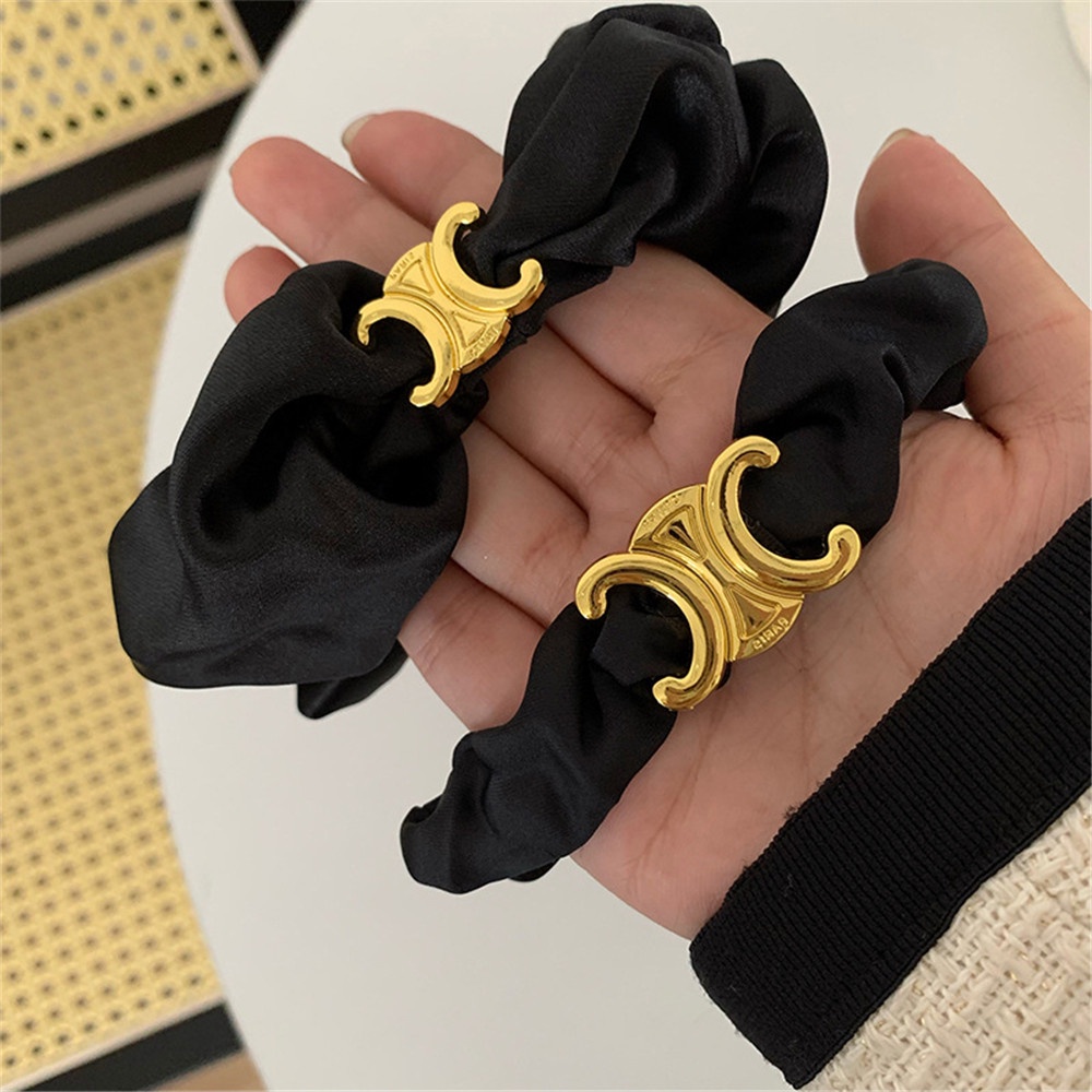 Dây Buộc Tóc Đuôi Ngựa Hình Chữ C Phong Cách Pháp Cổ Điển Cho Nữ