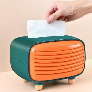 Hộp đựng khăn giấy để bàn thiết kế dạng đài Radio sáng tạo xinh xắn