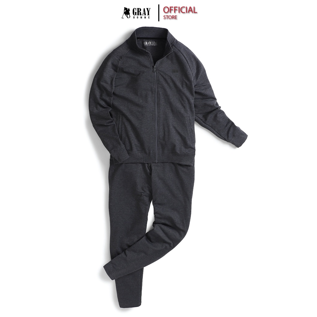Bộ quần áo nỉ Nam kéo khóa Grayhomme,Nhiều Màu, Co Giãn, Bền Màu, Không Bai xù | BigBuy360 - bigbuy360.vn