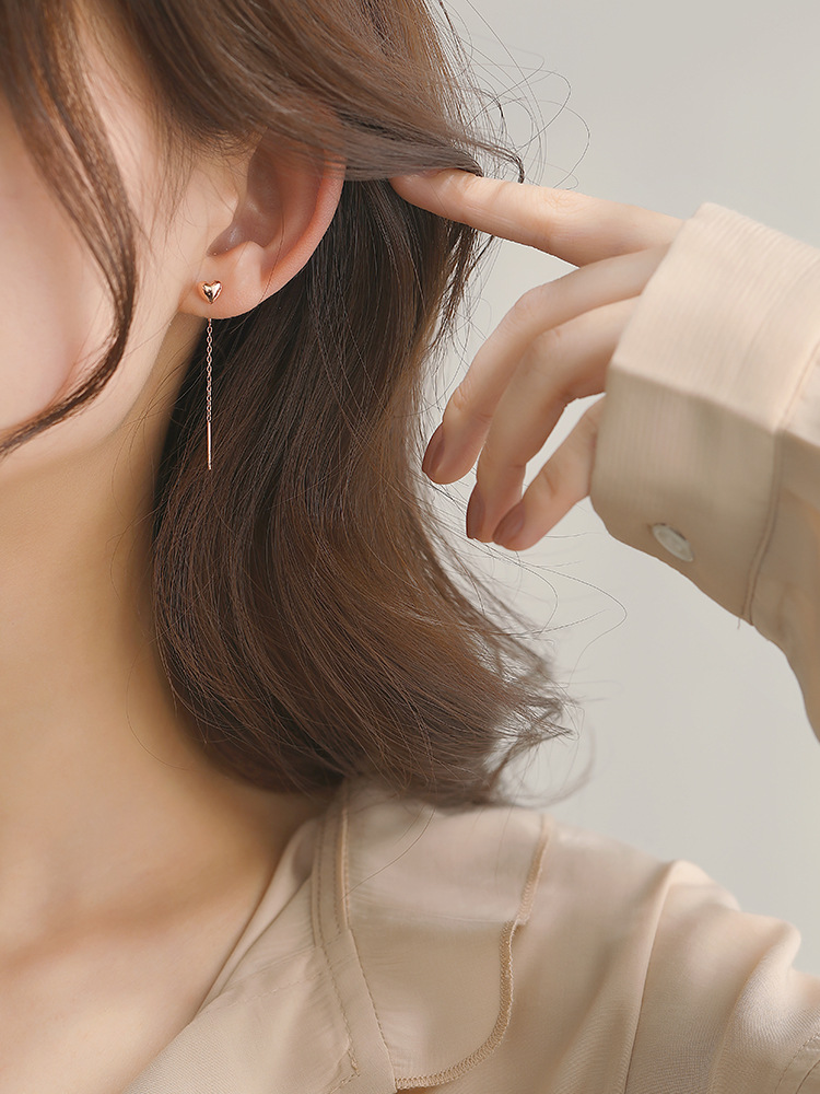 Hoa Tai Dáng Dài Mạ Vàng 14k Phong Cách Hàn Quốc Thời Trang 2021