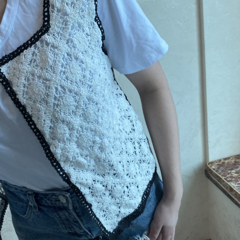 Youyo Áo Khoác Cardigan Không Tay Khoét Rỗng Phía Trước Đơn Giản Cho Nữ