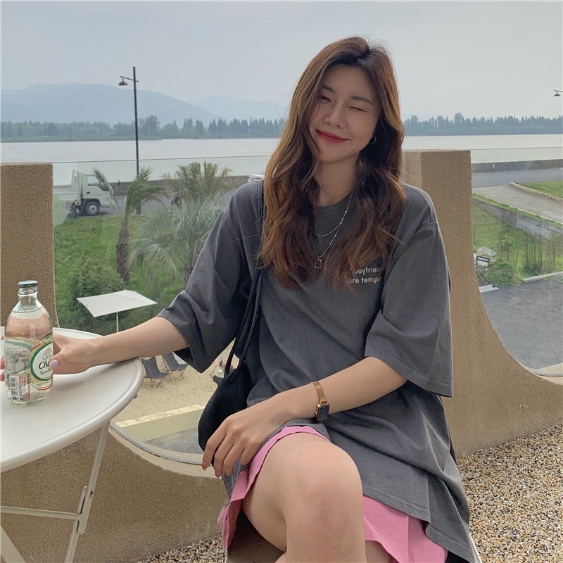 Áo thun nam nữ, áo phông shop cosi form rộng chất cotton in chữ boy