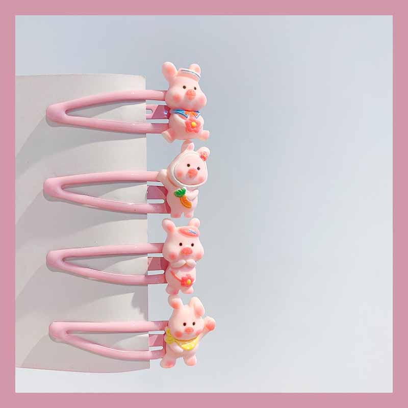 Dây thun cột tóc gắn hình chú heo hồng đáng yêu cho bé gái