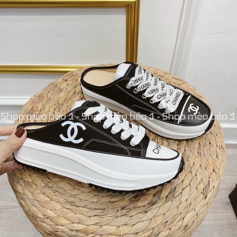 Giày sục thể thao cn mũi pha đế cao fullbox