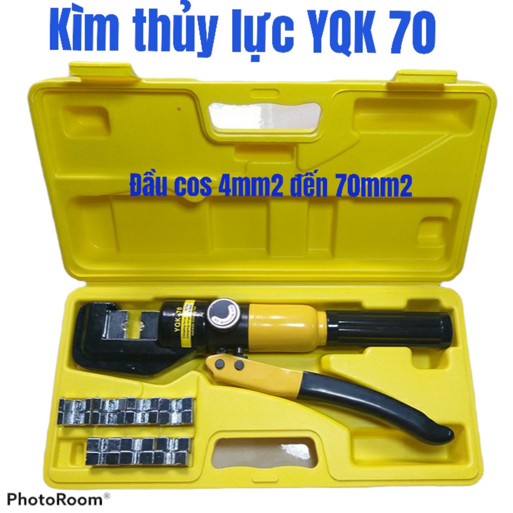 Kìm bấm cos thủy lực YQK-70 kìm ép cốt thủy lực YQK70  8 khuôn 4, 6, 10, 16, 25, 35, 50, 70mm2.