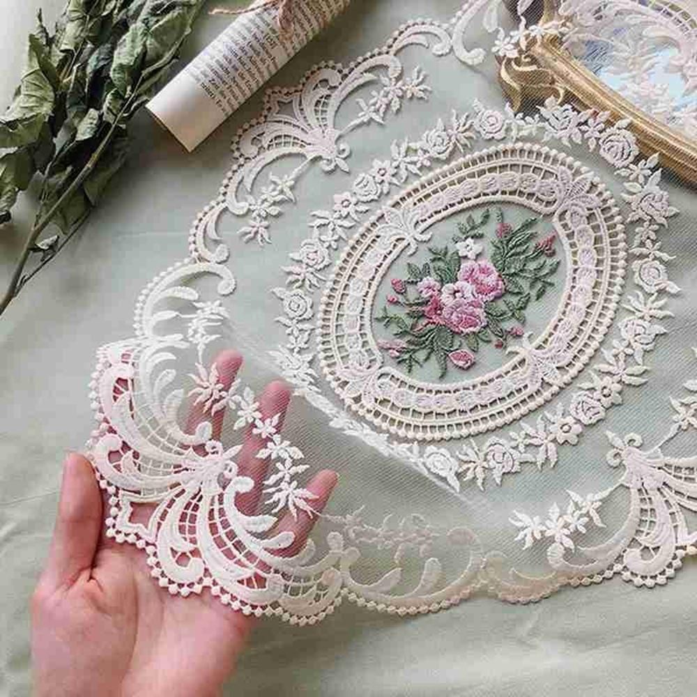 Tấm Lót Bàn Ăn Cách Nhiệt Chống Bỏng Thêu Họa Tiết Thủ Công Phong Cách Châu Âu Sang Trọng
