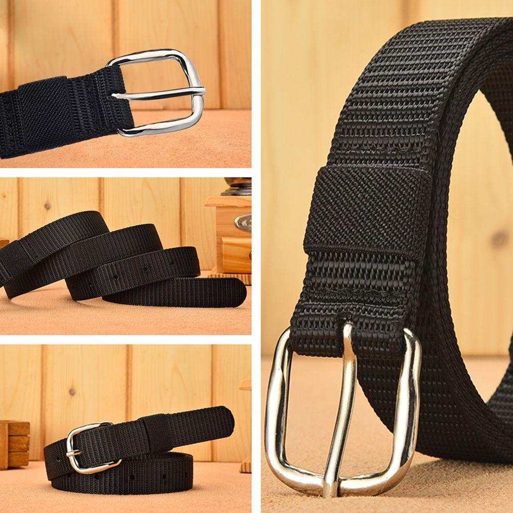 Thắt Lưng Vải Canvas Co Giãn Phối Khóa Kim Loại Thời Trang Cổ Điển Cho Nam Và Nữ