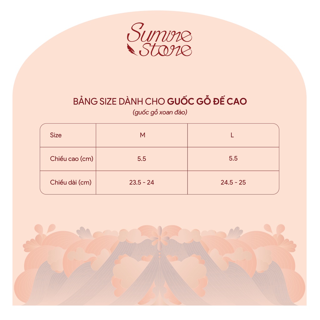 Sumire Store Guốc gỗ Đế cao Phụng Lan