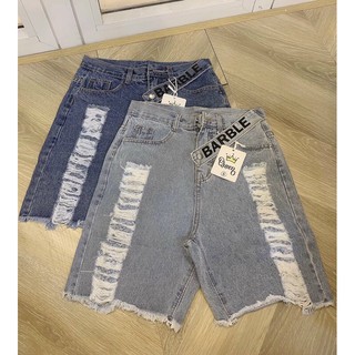 ➰Quần Ngố Jeans Rách Mảng Belt Barble
