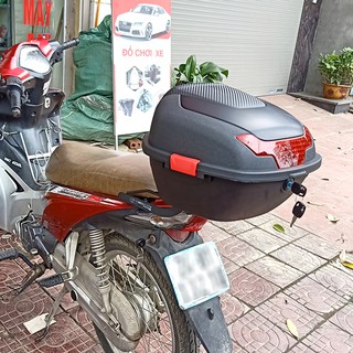 Thùng Đựng Đồ Gắn Đuôi Xe Máy TD26 đen đỏ giá tốt