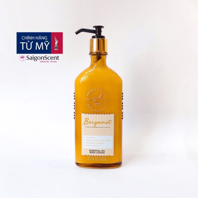 Dưỡng thể Bath &amp; Body Work Aromatherapy 195ml - Bergamot (Mỹ)