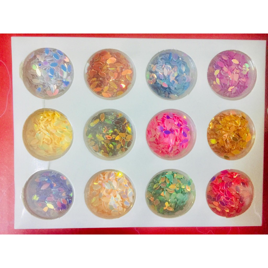 Nhũ set 12 ô ( HÌNH HẠT GẠO )