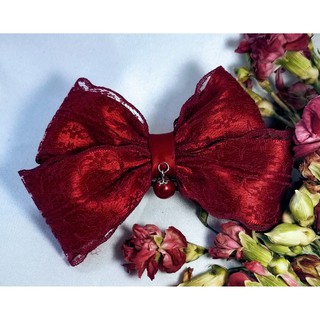 Kẹp tóc ren phối satin