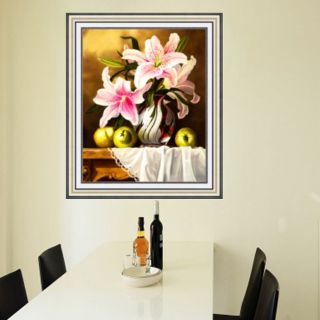 Tranh đính đá Bình Hoa Ly Khoe Sắc DF2631_58*70cm