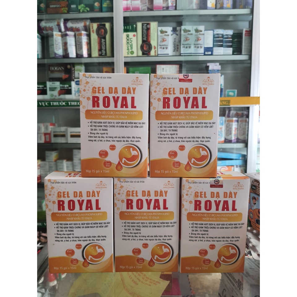 Gel dạ dày Royal - Hỗ trợ giảm viêm loét , trào ngược dạ dày, nóng rát, Ợ hơi, ợ chua