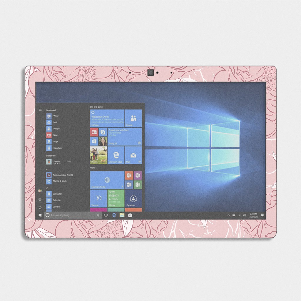 Bộ skin dán laptop mẫu Floral / Có mẫu decal dán cho tất cả các hãng máy tính