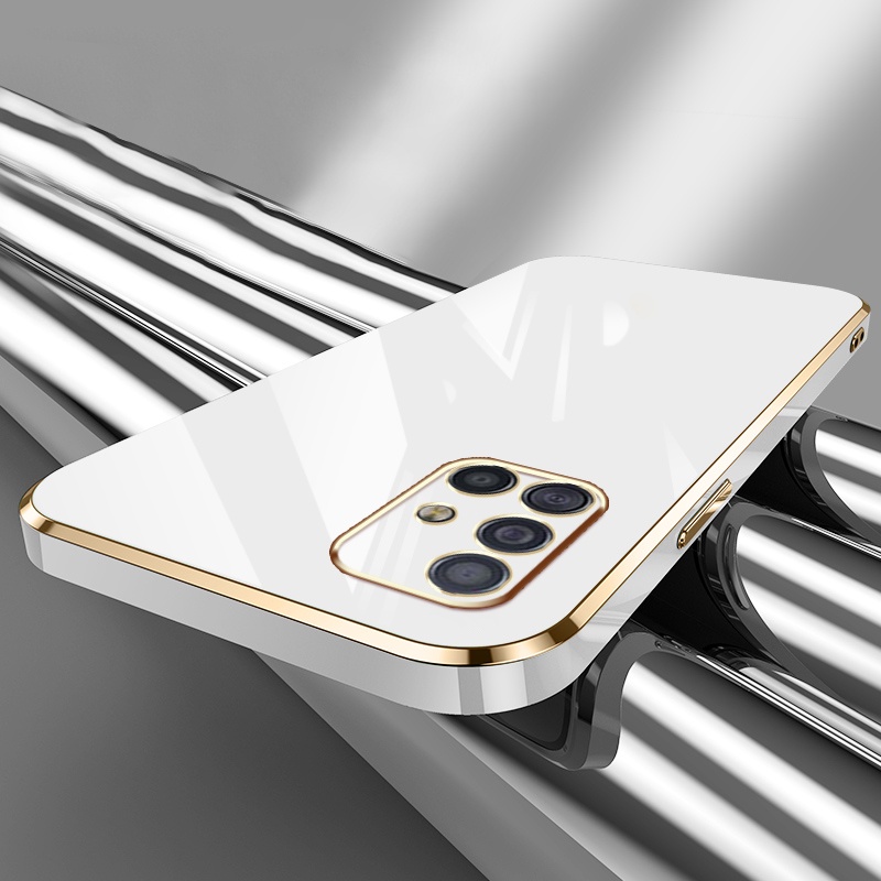 Trường hợp đồng hồ Samsung Galaxy A31 A51 A71 M51 4G Luxury 6D Silicone Camera Bảo vệ Case Với Lanyard